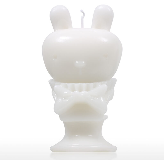 Scented Candle - White Rabbit Animal Skeleton Decorative Aromatherapy Wax Natural Cotton Wick