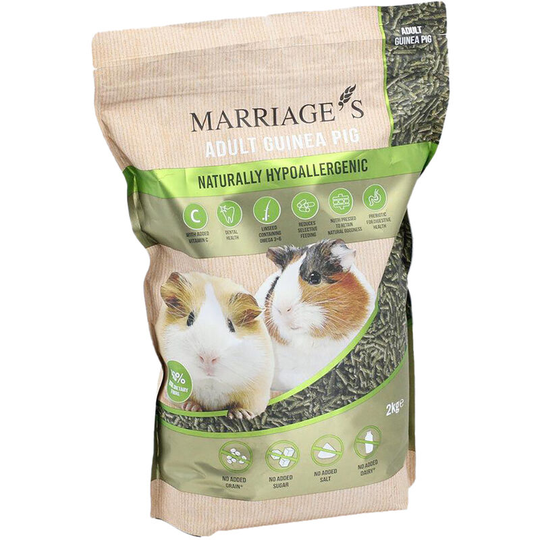 Hypoallergenic Nutri Pressed Guinea Pig Pellets (2kg) (May Vary) - May Vary - Marriages