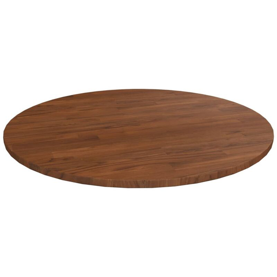 Round Table Top Dark Brown Ø70x1.5 cm Treated Solid Wood Oak Vidaxl Brown