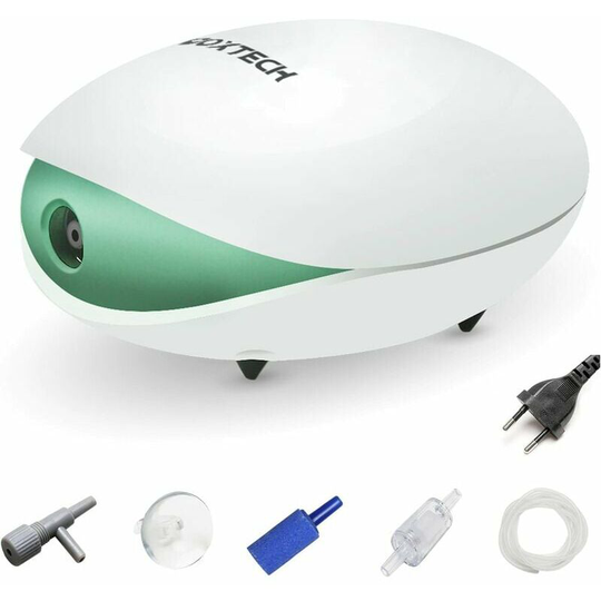 Monly - Aquarium Air Pump, Oxygen Pump with Air Hose, Air Stone, Check Valve and Control Valve Combination, for 5-150 Liter Aquarium