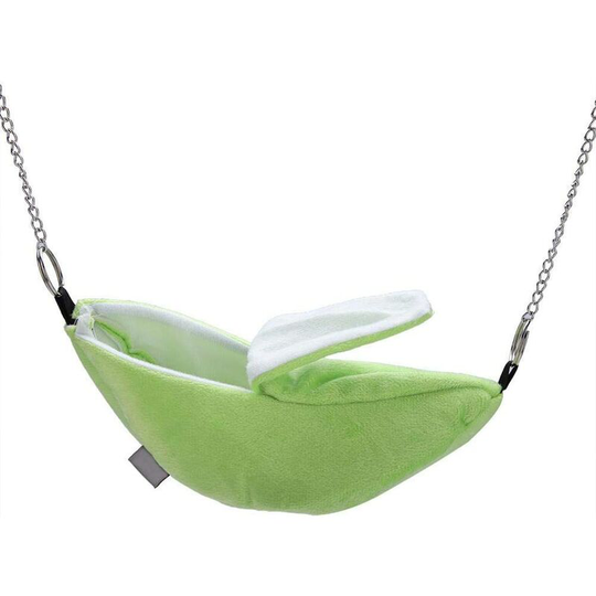 Banana Hamster Bed Hammock Hanging Bunk Bed House Small Animal Pet House Toy Sleep Nest for Small Animal(Green)