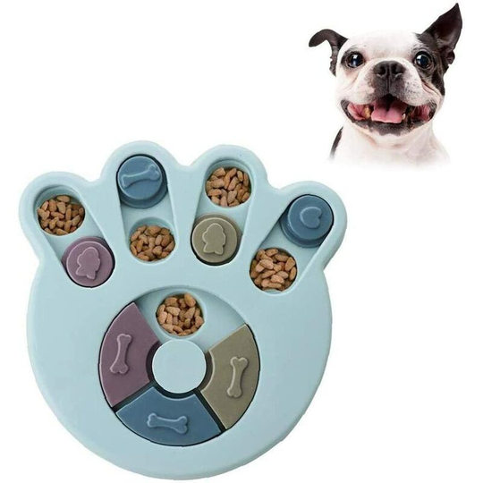 Dog Puzzle Toy Feeder, Durable Interactive Dog Toy, Dog Brain Games, Improved iq Pet Supplies (Blue, Claw) - Langray