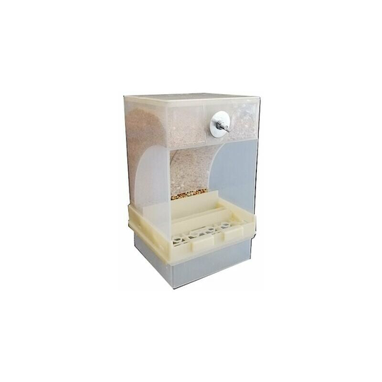 Automatic Bird Feeder Can be hung Seed Dispenser for Parakeets, Cockatiels, Conures, Macaws, Lovebirds, Finches, Canaries,