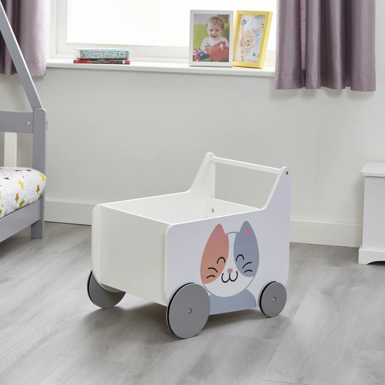 Gholson Toddler Wooden Cat and Dog Toy Box