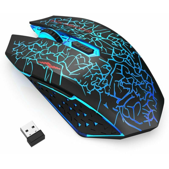 Wireless Mouse One Quiet luminous mouse for laptop (black)