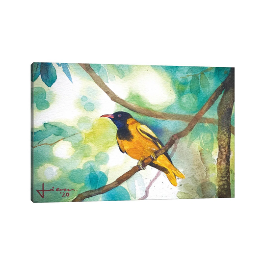 Perched Bird II I by Liam Kumawat - Wrapped Canvas Painting