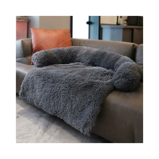 Woosien - Large dogs sofa bed pet dog bed sofa for dog pet calming bed warm nest washable soft furniture protector mat cat blanket XlDark gray