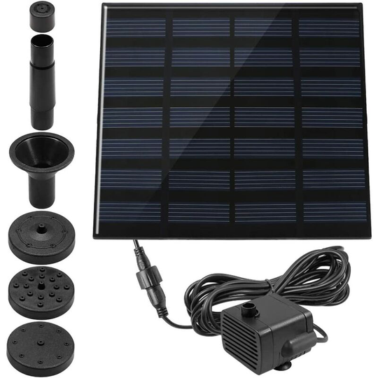 Birdbath 1.4W-Fountain, Power Water Pump Panel Solar Submersible Water Pump Kit for Bird Bath, Fish Tank, Small Pond, Garden Decoration.