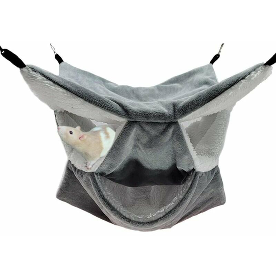 Monly - Hamster Rodent Hammock Hanging Bed Ferret Sleeping Cozy Nest with 3 Layers Geometric Labyrinth for Small Animals Rat Hamster Squirrel for