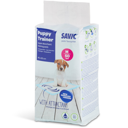 Savic Junior Toilet for Cats & Dogs - Savic Puppy Trainer Pads Medium (50 Pads)