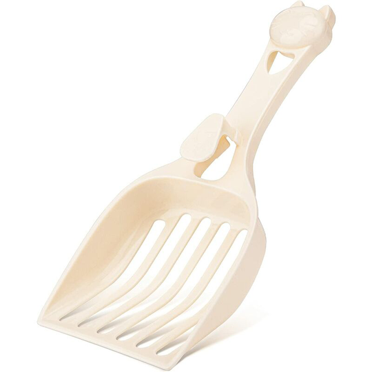 Cat Litter Scoop, Plastic Litter Scooper with pp Material, Durable Litter Sifter Scoop - Designed for Easy Sifting, Milky White,3pc