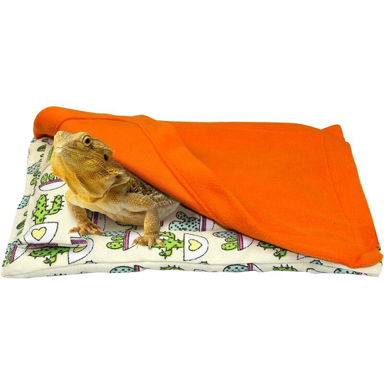 Echoo - Accessories Blanket Pillow and Mat Leopard Gecko Sleeping Bag Small Animals Bed(Orange)