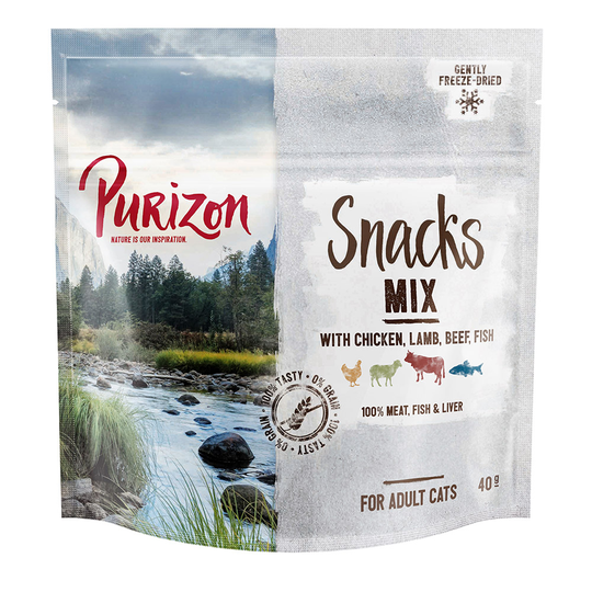 Purizon Cat Snacks - Grain-Free Mix - Saver Pack: 3 x 40g