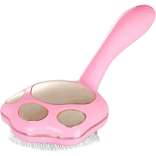 Dog Comb, Stainless Steel Pet Brush and Cat and Dog Grooming Comb Brush with Head Protector for Long and Short Hair (Pink) - Langray