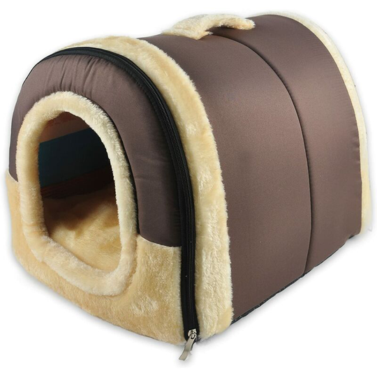 Gdrhvfd - 2 In 1 Kennels & Pet House, Pet Bed, Machine Washable Non-Slip Foldable Soft Warm Dog Cat Puppy Rabbit Pet Nest Cave House Bed With