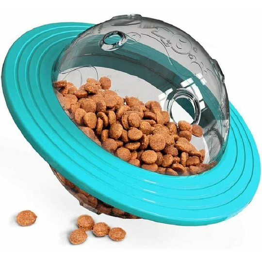 Dog Toy Ball - Dog Food Ball, Dog Tumbler Ball, Chew Toy, Pet Toy Ball Dog Treat Dispenser Ball (Blue)
