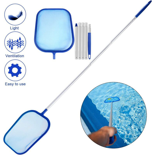 LITZEE Surface Swimming Nets for Swimming Pool, Mesh Swimming Pool Net Tool Landing Net Skimmer Basin Sheet 122cm, Landing Nets for Leaf Collection