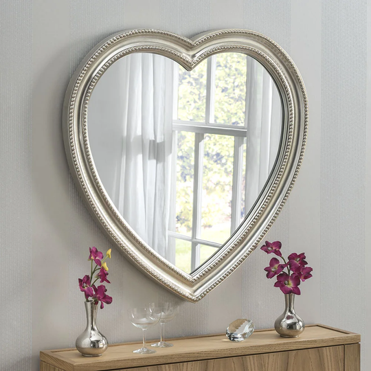 Conlin Beaded Heart Accent Mirror