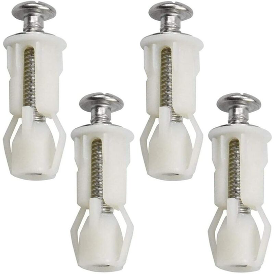 Briday - 4pcs Toilet Seat Screw Expansion Fixing Screw For Toilet Cover Fixing Toilet Seat Screw Fixing On Top Of Toilet Seat Hinge Screw Hole Fixing