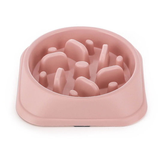 Dog Slow Food Bowl-Dog Bowl Anti-Choke Bowl-Prevent Raw Swallowing(1Pcs) pink - Muff