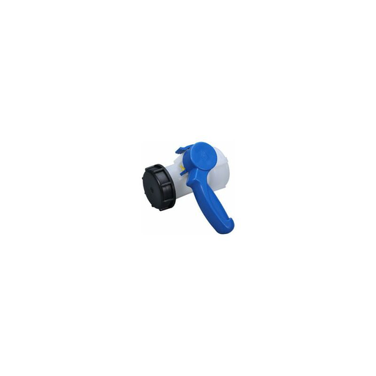 Echoo - Butterfly valve with aluminum floating nut DN40 for 1000 liter ibc tank,60mm,star light