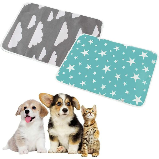 2 Pieces Dog Trainer Pads, Reusable Washable Dog Cat Pad Ultra Absorbent, Leak Proof Quick Absorption Pet Pee Pad for Puppy Rabbit Ideal for Home and