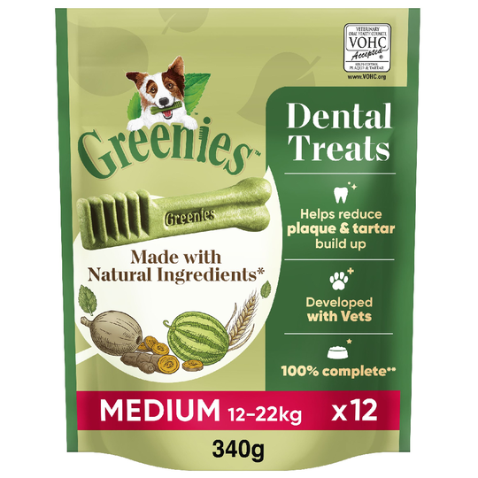 Greenies Canine Dental Chews - Medium (340g / 12 treats)