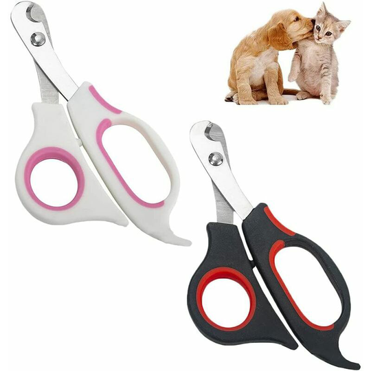 Pet Nail Clipper Parts, Cat Nail Clippers, Cat Nail Clippers, Cat Nail Clippers for Puppy Kitten Gerbil Rabbit Baby - White + Black
