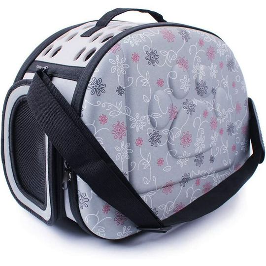 Pet Carrier Bag For Dog Cat Rabbit Breathable Detachable Washable (Gray)