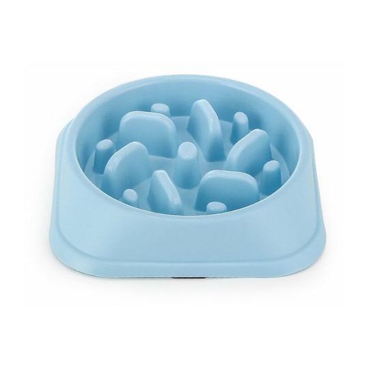 Slow Feeding Dog Slow Feeder Bowl Anti-Slip Design Fun Interactive Feeding Dogs (Blue)