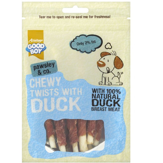 Good Boy Pawsley Deli Chewy Duck Twists Dog Treat (90g) (May Vary) - May Vary - Armitage