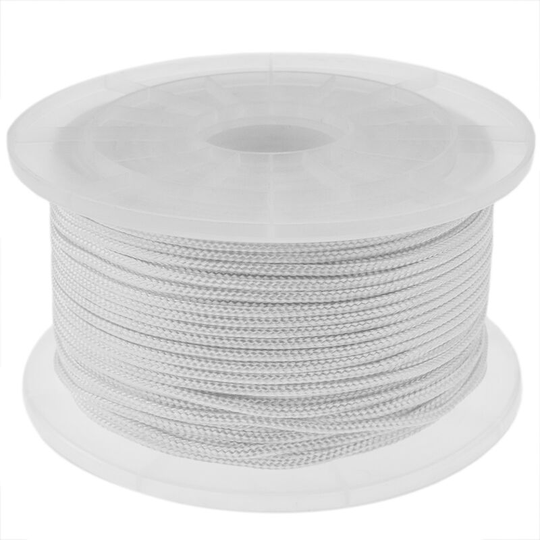 Braided polyester rope 100 m x 3 mm white - Primematik