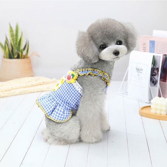 Pet Sling Skirt Puppy Sling Skirt Pet Skirt vip Pet Floral Sling Skirt m (chest 40', neck 28', back 30' fits weight 5-6 lbs'), Blue)