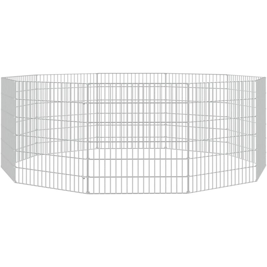 Vidaxl - 10-Panel Rabbit Cage 54x60 cm Galvanised Iron Silver