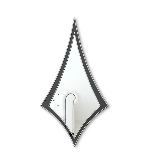 Starbuck Diamond Metal Framed Wall Mounted Accent Mirror in Black