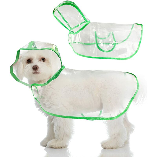 Naxunnn - Mackintosh and Windbreaker for Pets, for Dogs with Hood Transparent Raincoat for Dogs Poncho,Transparent Hooded Raincoat for Puppies for