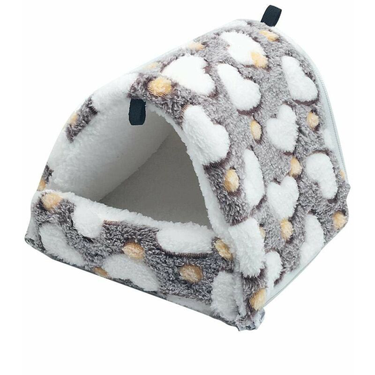 Rodent Sleeping Plush Small House Hamster Hammock Toy Bed House for Guinea Pig Rabbit Chinchilla Ferret, Brown