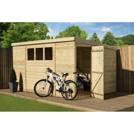 Kenworthy 5 Ft. W x 10 Ft. D Shiplap Pent Wooden Shed