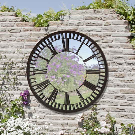 Roman Numerals Garden Mirror