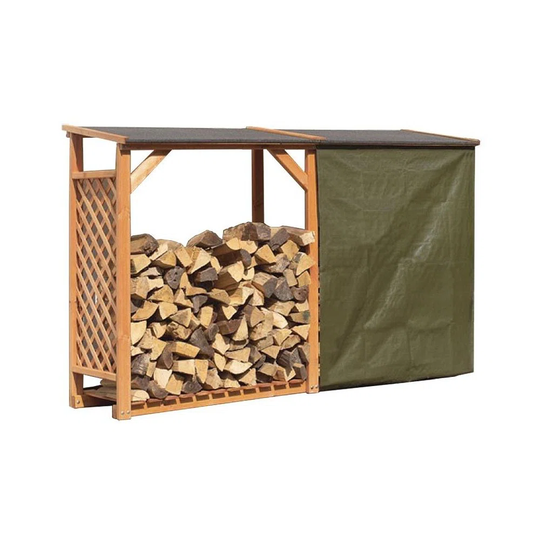 Nathaniel 238Cm W x 69Cm D Solid Wood Log Store
