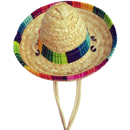 Dog Sombrero Hat, Mini Straw Sombrero Hats Mexican Hats Sombrero Party Hats for Small Pets/Puppy/Cat Elasticity adjustment