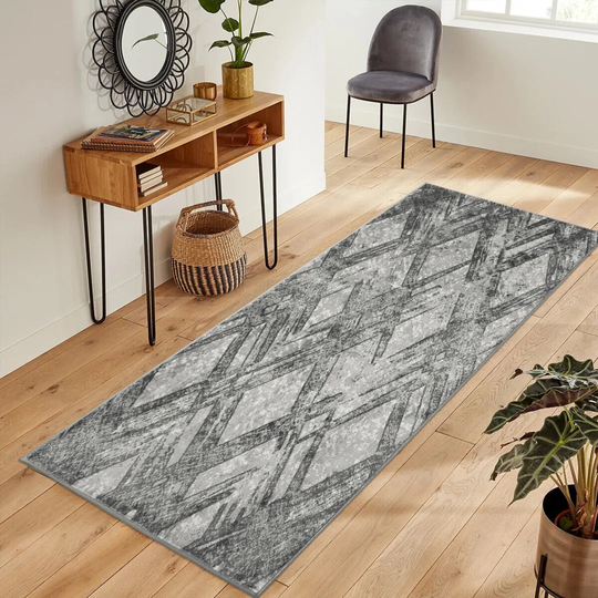 Mushinski Grey/Black Indoor/Outdoor Rug