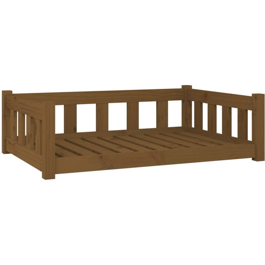 Dog Bed Honey Brown 95.5x65.5x28 cm Solid Wood Pine Vidaxl Brown
