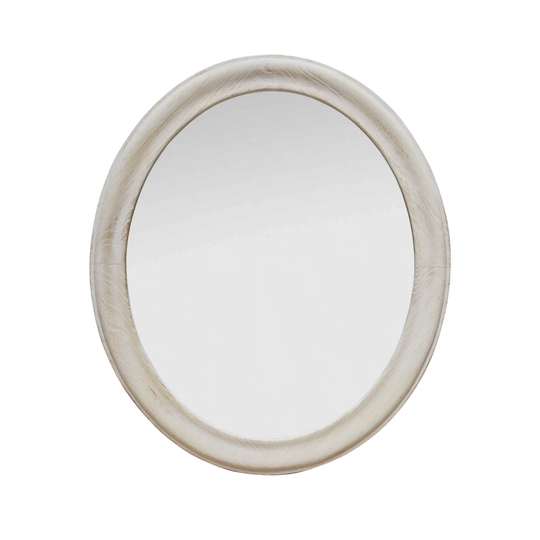 Dakota Oval Bleached Wall Mirror