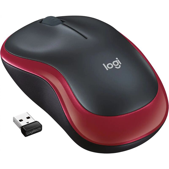 FVO - Logitech M185 Wireless Mouse, 2.4 GHz with Mini usb Receiver, 12 Month Battery Life, 1000 dpi Sensor Resolution, Ambidextrous, pc, Mac, Laptop