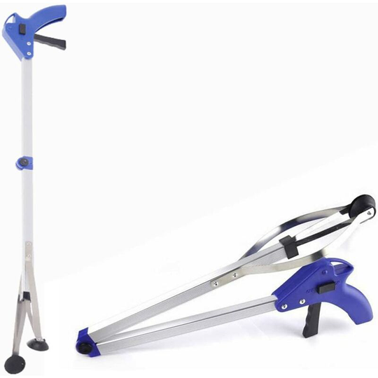 Telescopic Folding Grab Clamp, Aluminum Clamp for Garbage Pickup Large Objects
