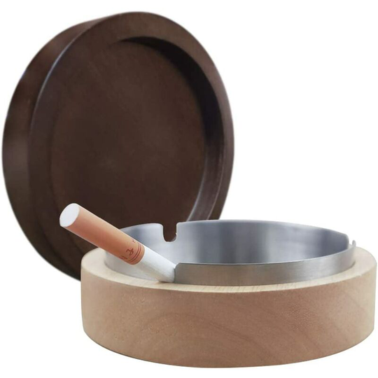 Sun Flowergb - Original outdoor design ashtray with deodorant cover windproof portable indoor and outdoor ashtray (large)