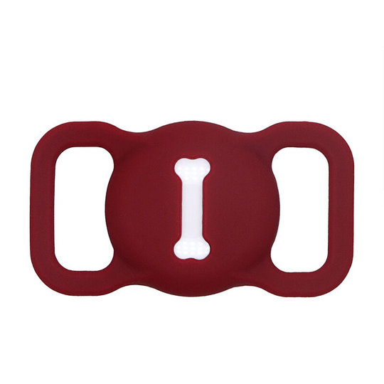 Dogs Protective Case for Pet Airtag Collars, for Pet Airtag gps Finder Collar Accessories (Wine Red 5pcs)