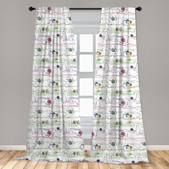 Akeena Kitten Slot Top Room Darkening Curtains