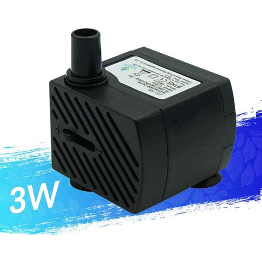 48GPH [180L/H] 3W ultra-quiet water pump, small aquarium, fish pond, turtle, aquatic animals, sculpture, garden, moving boat, pond, fountain,
